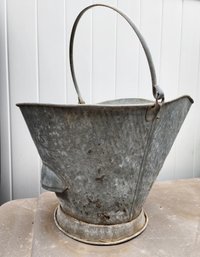 Vintage Metal Coal Scuttle Bucket