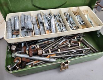 Vintage VICTOR Toolbox Filled With Assorted Hardware