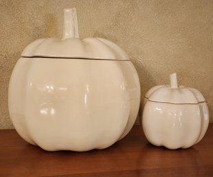 (2) Ceramic Pumpkin Decorative Selections