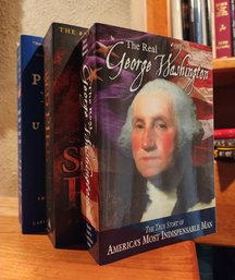 (3) Assorted Hardback Books Feat. The Real George Washington