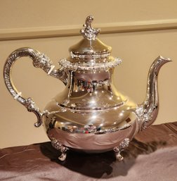 Vintage Fancy .925 Sterling Silver Teapot #1 (869 Grams)