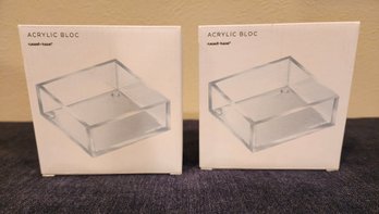 (2) Brand New RUSSELL  HAZEL Acrylic Display Boxes