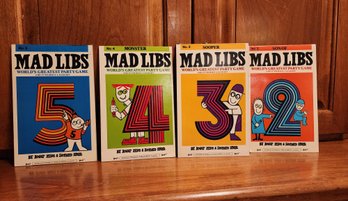 (4) Vintage 1960's MAD LIBS Activity Books