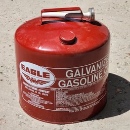 Vintage EAGLE Red Galvanized 5 Gallon Gas Can #2