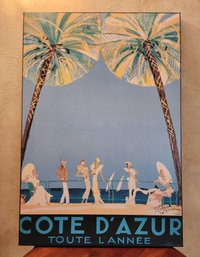 Large COTE D`AZUR Giclee Hanging Home Decor Fine Art Canvas Wrap Print