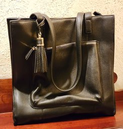 TALBOTS Ladies Leather Black Handbag Purse