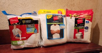 (3) Brand New Packs OF HANES Socks And Shirts