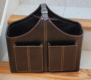 Pre Owned Faux Leather Transport Caddy