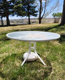 Large Outdoor Patio Glass Table And Umbrella Base
