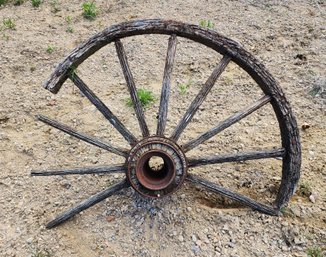 Antique Wagon Wheel Lawn And Garden Decor Art