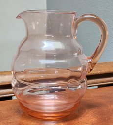 Vintage Peach Glass Beverage Glass Pitcher