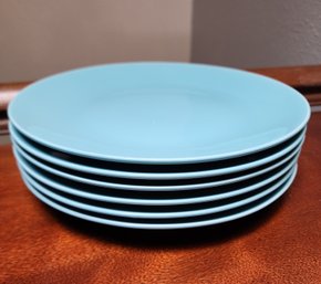 Set Of Light Blue MAINSTAYS Dining Plates