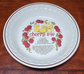 Vintage HANKOOK Cherry Pie Ceramic Pie Cookware Dish