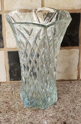 Vintage Large Cut Glass Fancy Flower Vase