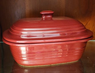 FAMILY HERITAGE Red Stoneware Ceramic Dutch Oven
