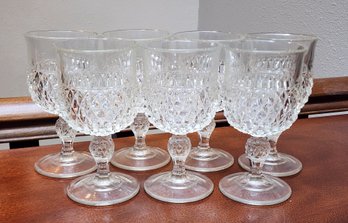 Set Of Vintage Cut Glass Drinkware Barware