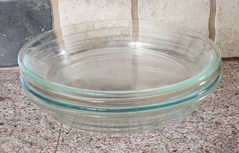 (4) Vintage Clear Pyrex Glassware Pans