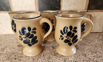 Assortment Of Vintage Stoneware Coffee Cups