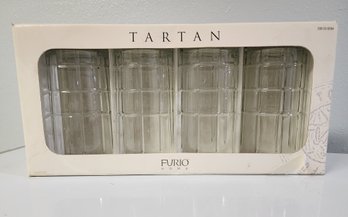 Brand New Set Of FURIO Tartan Glassware