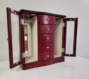 Wooden Jewelry Box Organzier