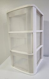 3-Drawer White Storage System