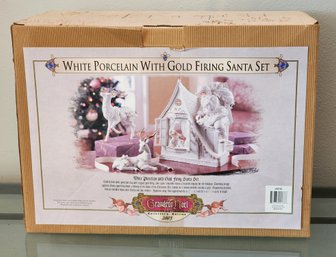 GRANDEUR NOEL White Porcelain Santa Set