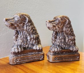 (2) Vintage Dog Theme Bookends