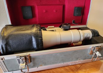 Vintage CANON FD 600mm Camera Lens With Metal Transport Case