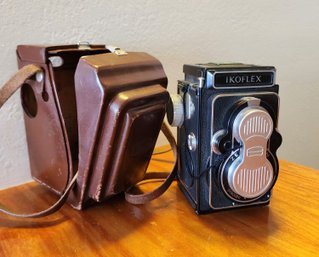 Vintage Made In Germany IKOFLEX Camera With Leather Case