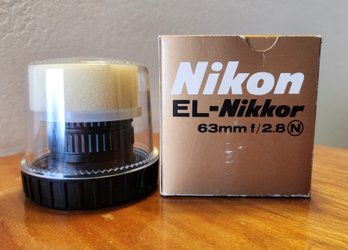 Nikkon EL NIKKOR 63mm CAMERA Lens