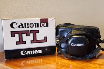 Vintage CANON TL 35mm Camera With Original Paperwork, Box And Leather Case