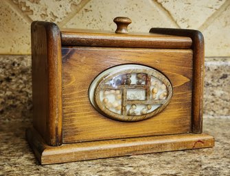 Vintage Wooden Recipe Storage Box