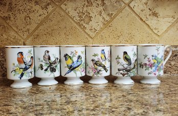 Vintage Fine China ROYAL CROWN Bird Theme Cups