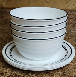 Vintage CORELLE Plate And Bowl Dining Set