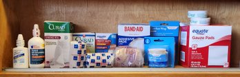 Assortment Of Home Health Self Care Producgs Fear. BANDAIDS