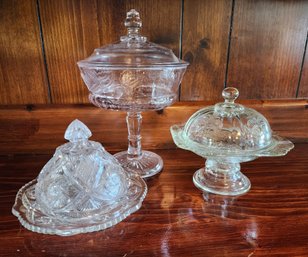 (3) Assorted Art Glass Home Decor Selections