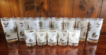 Set Of Fancy Frosted Drinking Glasses