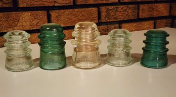 Assortment Of Colorful Glass Insulators