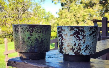 (2) Vintage Ceramic Lawn And Garden Pottery Container