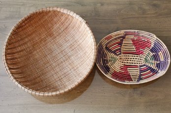 (2) Home Decor Woven Baskets