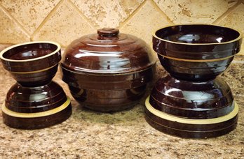 Large Set Of Graduated Mixing Ceramic Bowls