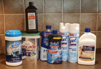 Assortment Of Household Cleaning Products