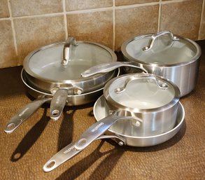 Set Of (5) Assorted GREEN PAN Cookware Pans