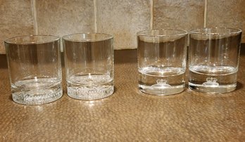 (4) Vintage Art Glass CROWN ROYAL Drinking Glasses