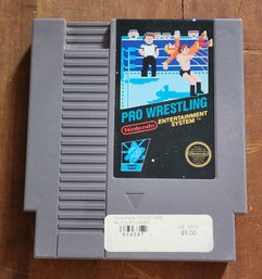 Vintage NINTENDO NES Pro Wrestling Video Game