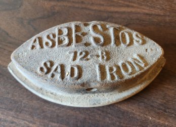 Antique ASBESTOS 72-b Sad Iron