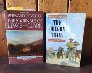 (2) Paperback Book - Lewis And Clark & The Oregon Trail