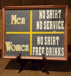 Humorous Wooden Man Cave Sign