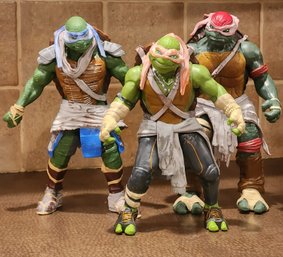 (3) Large 11' Teenage Mutant Ninja Turtles Action Figures