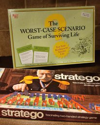 (2) Board Games - STRATEGO And Worst Case Scenario